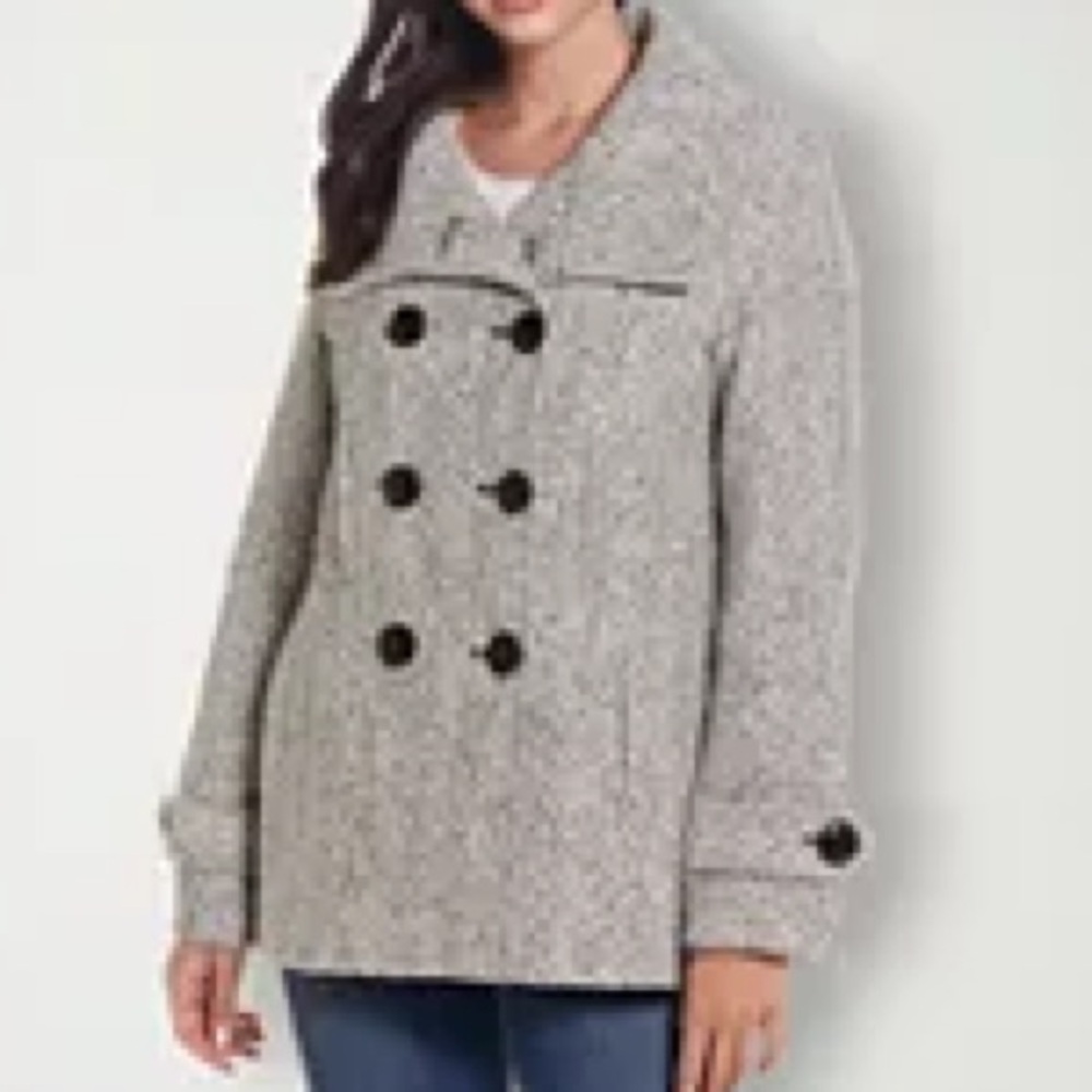 White House Black Market Black and Cream Tweed Jacket